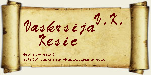 Vaskrsija Kesić vizit kartica